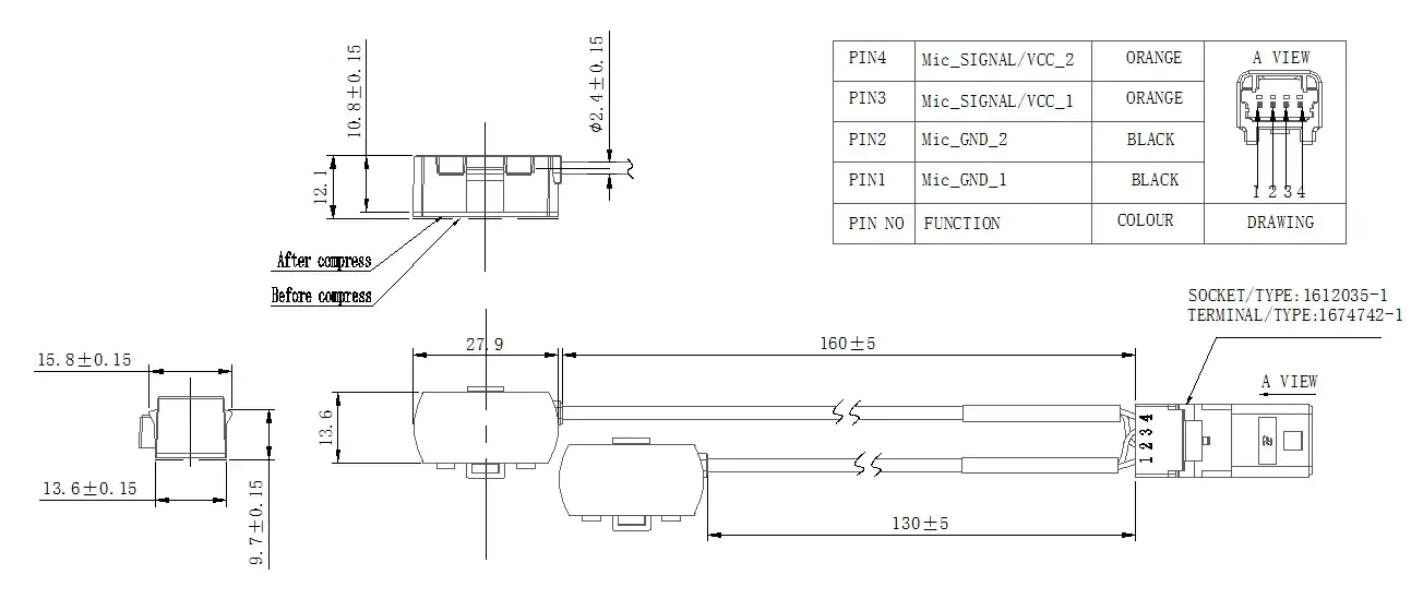 Microphone ECM01 (NL-4DB)