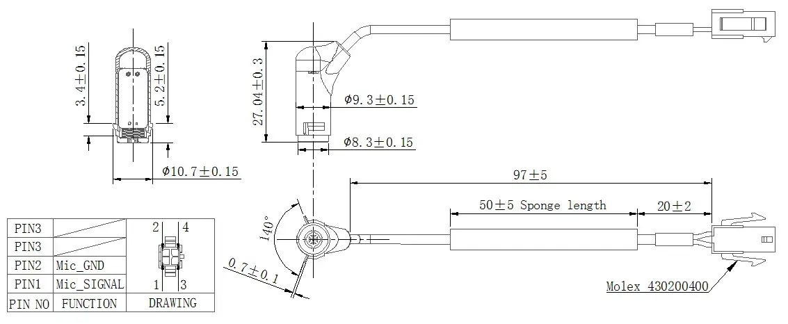 Microphone ECM02（5HA）