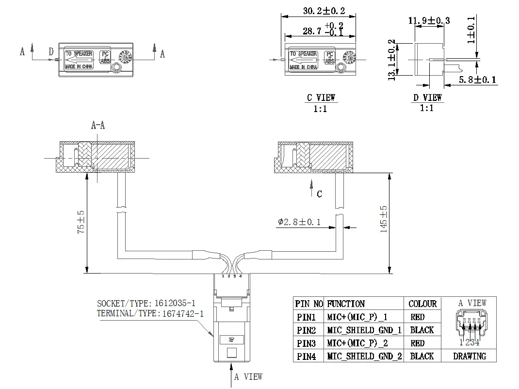 Microphone ECM05 (CH141E)