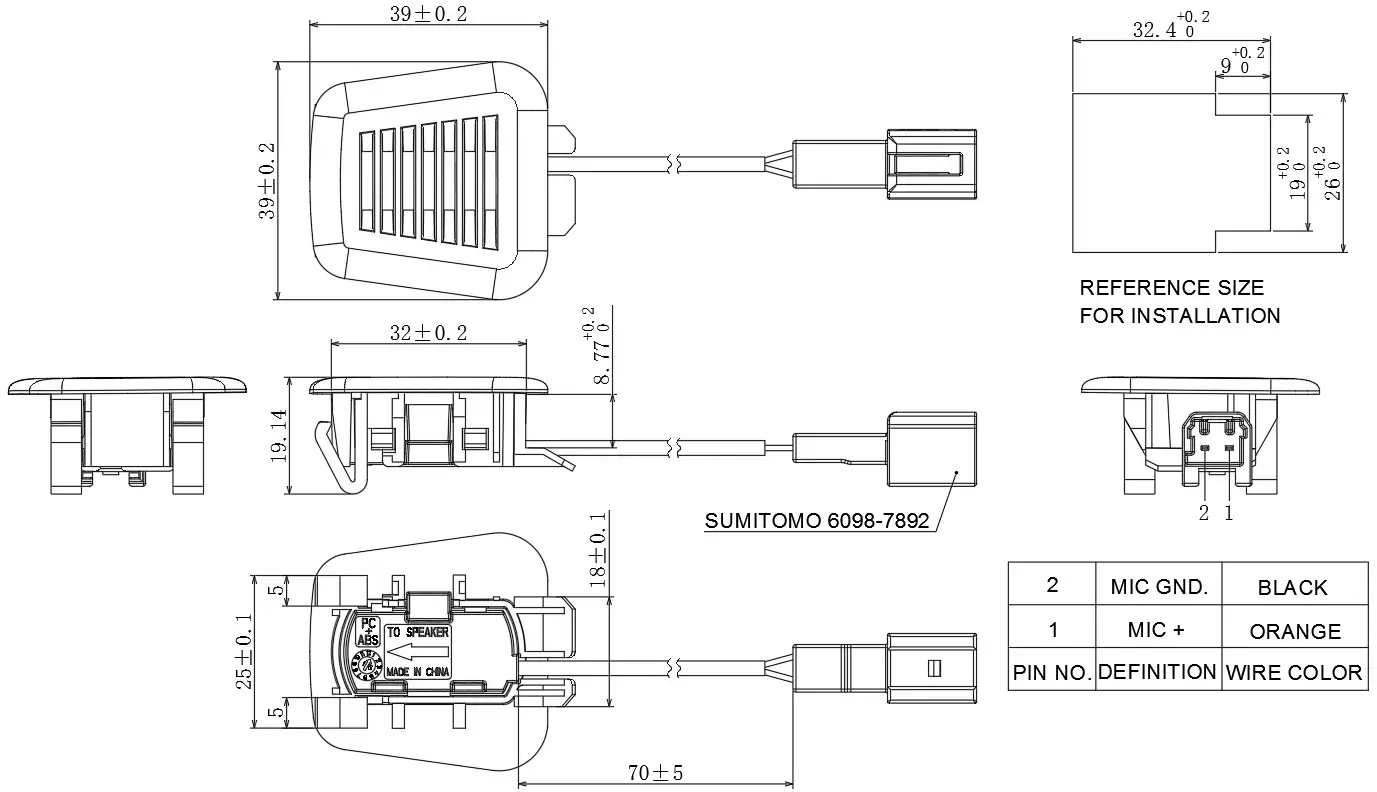 Microphone ECM11 (PSA05)